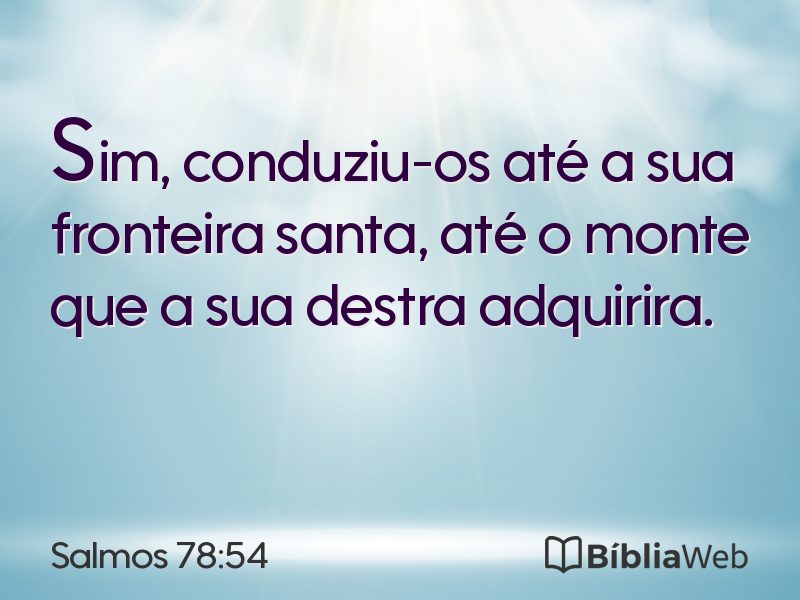 Salmos 78:54 em imagem para compartilhar