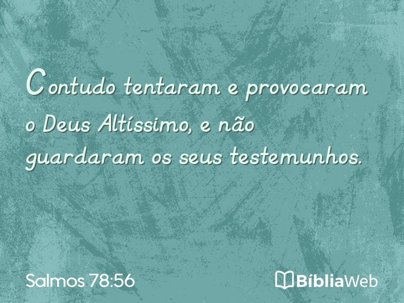 Salmos 78:56 em imagem para compartilhar