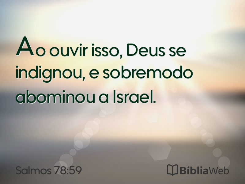 Salmos 78:59 em imagem para compartilhar