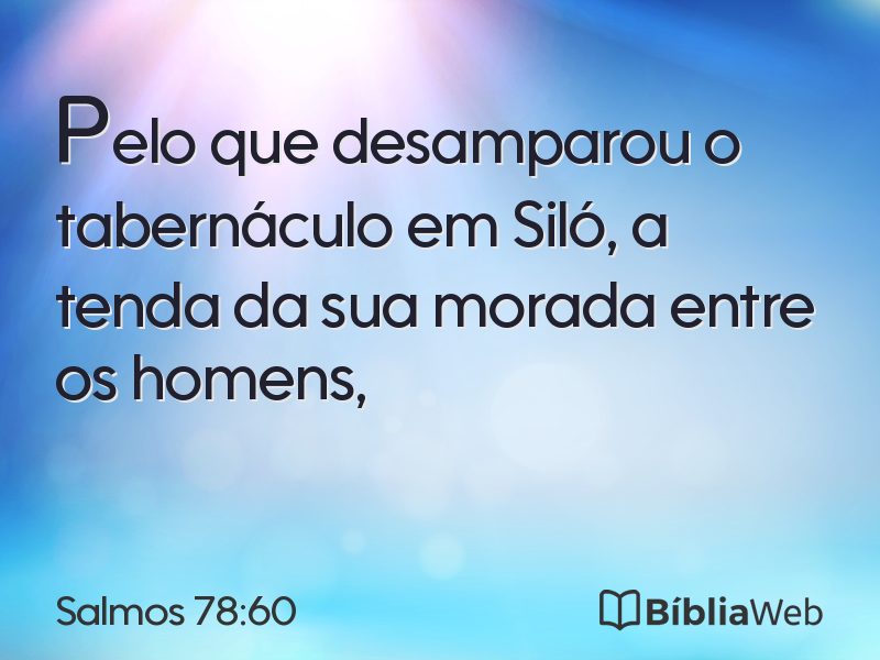Salmos 78:60 em imagem para compartilhar