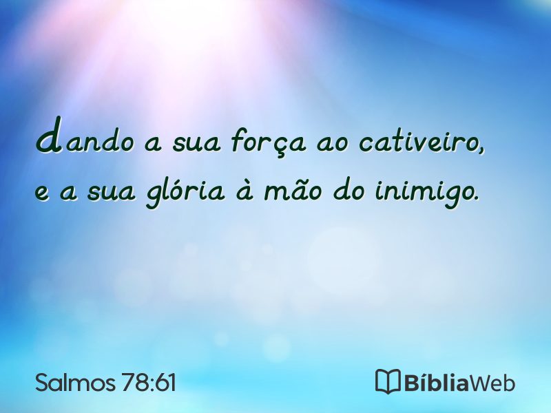 Salmos 78:61 em imagem para compartilhar