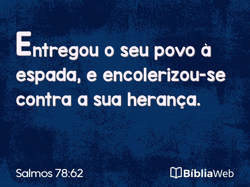 Salmos 78:62 em imagem para compartilhar