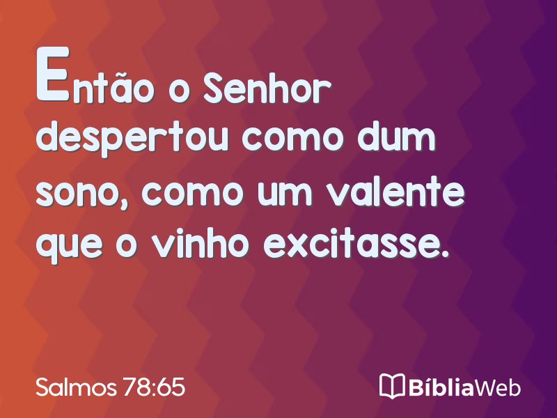 Salmos 78:65 em imagem para compartilhar