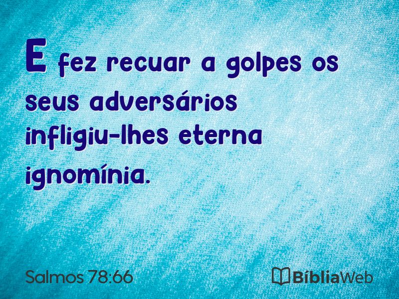 Salmos 78:66 em imagem para compartilhar