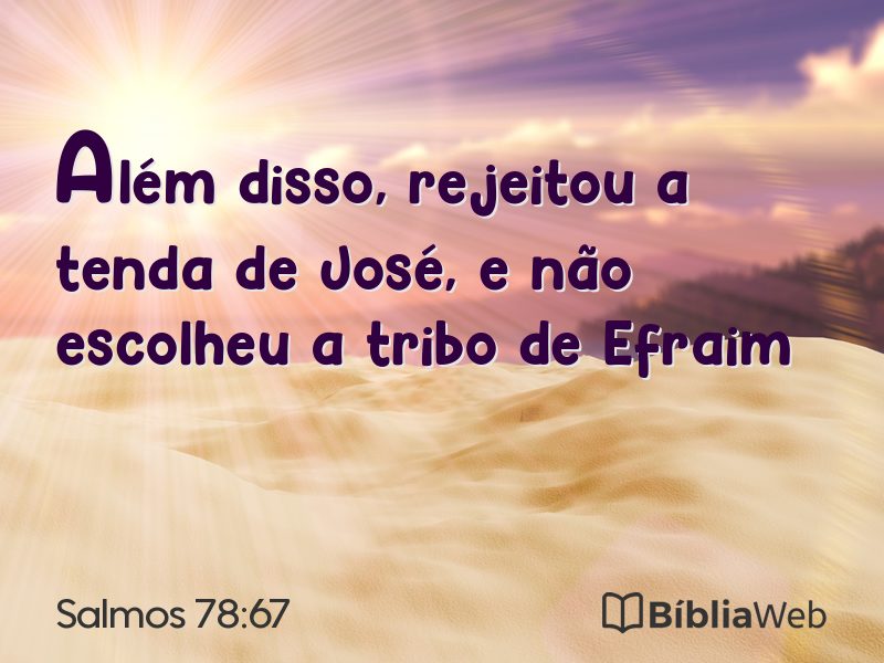 Salmos 78:67 em imagem para compartilhar