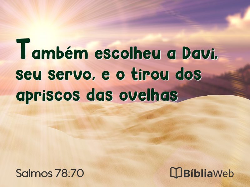 Salmos 78:70 em imagem para compartilhar