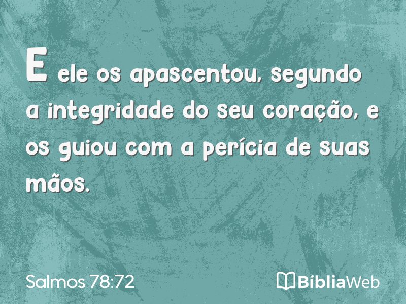 Salmos 78:72 em imagem para compartilhar