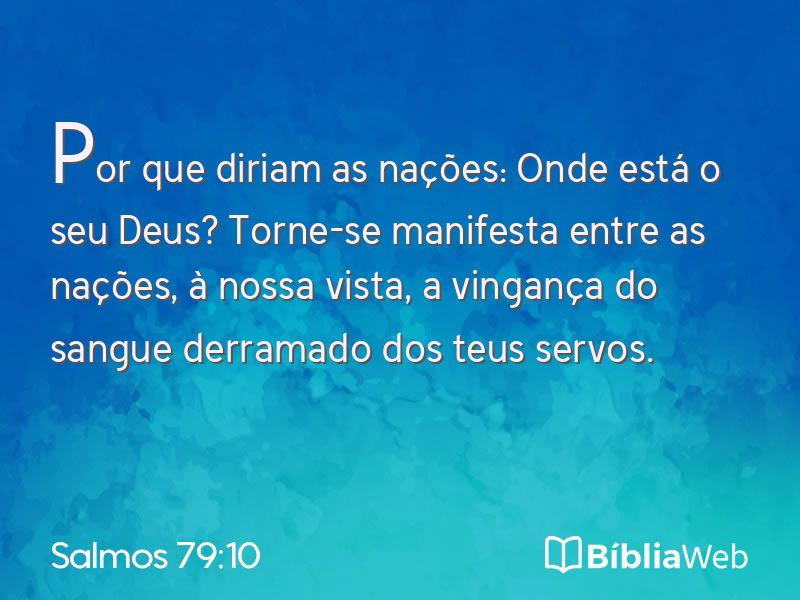 Salmos 79:10 em imagem para compartilhar
