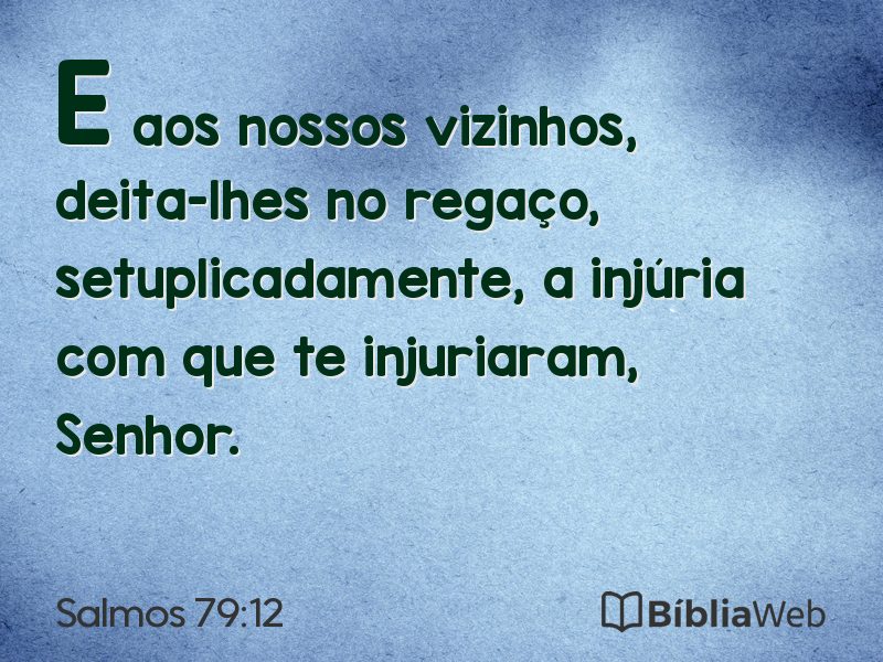 Salmos 79:12 em imagem para compartilhar