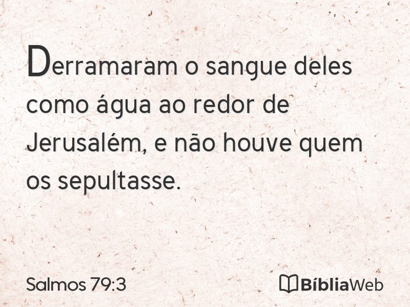 Salmos 79:3 em imagem para compartilhar