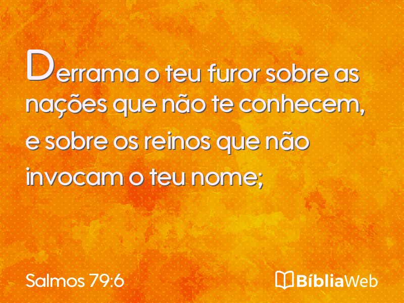 Salmos 79:6 em imagem para compartilhar