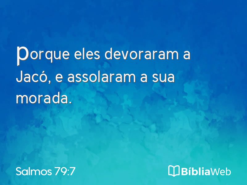 Salmos 79:7 em imagem para compartilhar