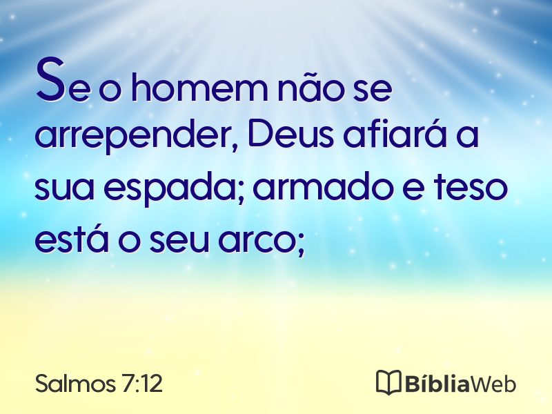 Salmos 7:12 em imagem para compartilhar