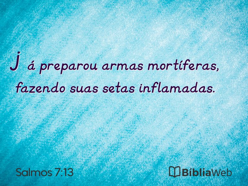 Salmos 7:13 em imagem para compartilhar