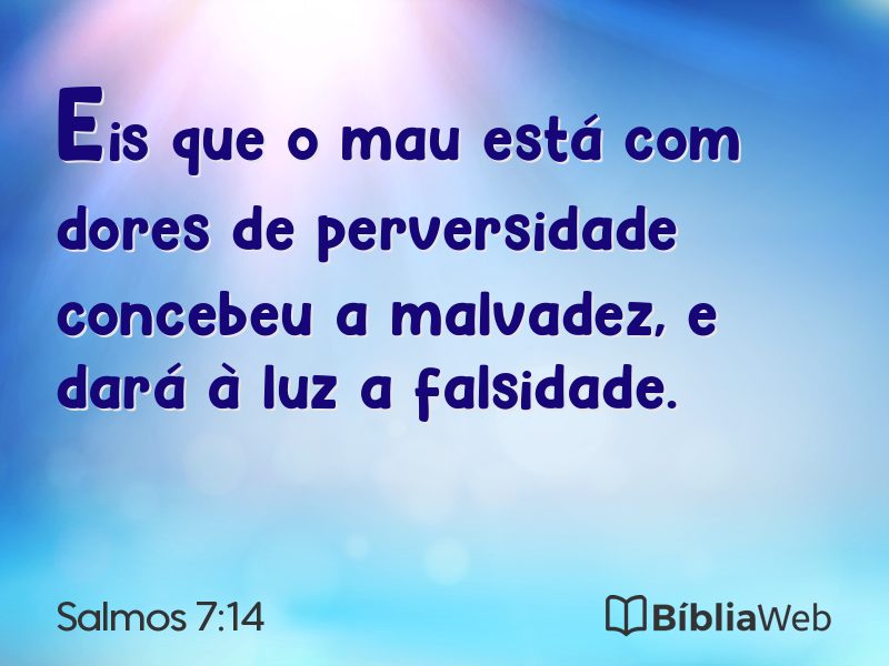 Salmos 7:14 em imagem para compartilhar
