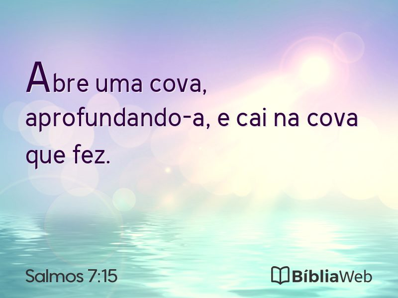 Salmos 7:15 em imagem para compartilhar