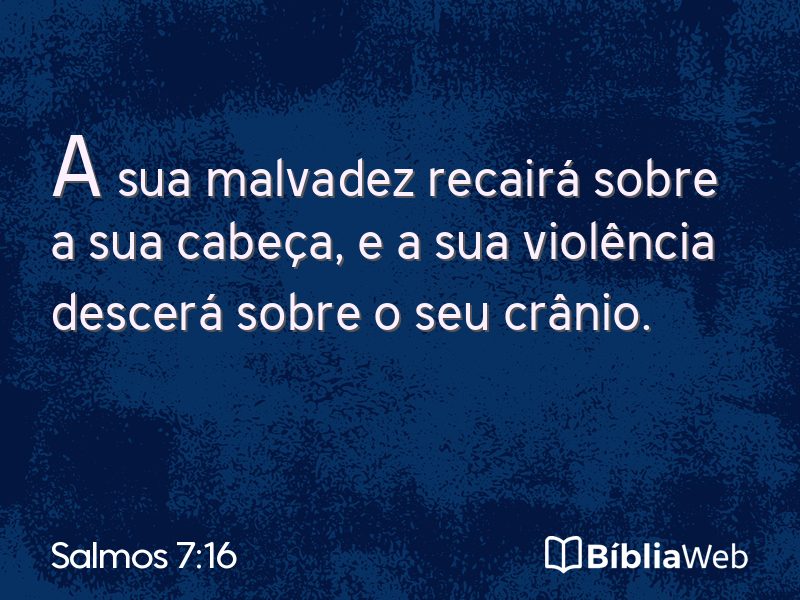 Salmos 7:16 em imagem para compartilhar