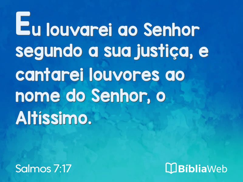 Salmos 7:17 em imagem para compartilhar