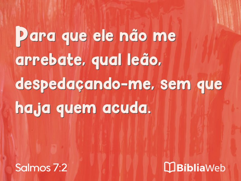 Salmos 7:2 em imagem para compartilhar