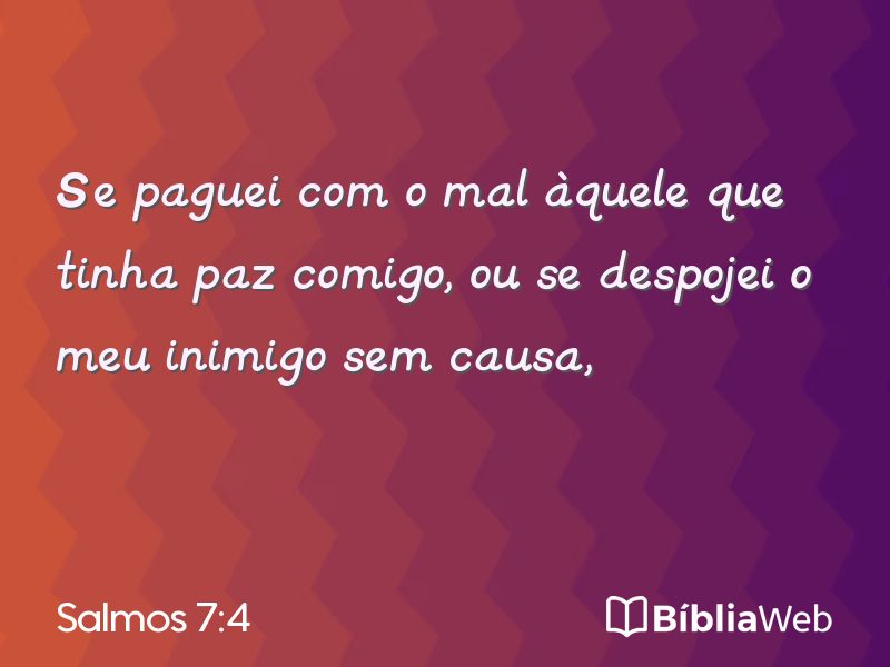 Salmos 7:4 em imagem para compartilhar