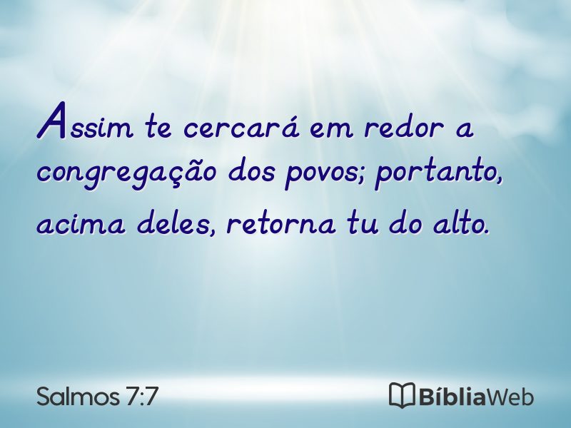Salmos 7:7 em imagem para compartilhar