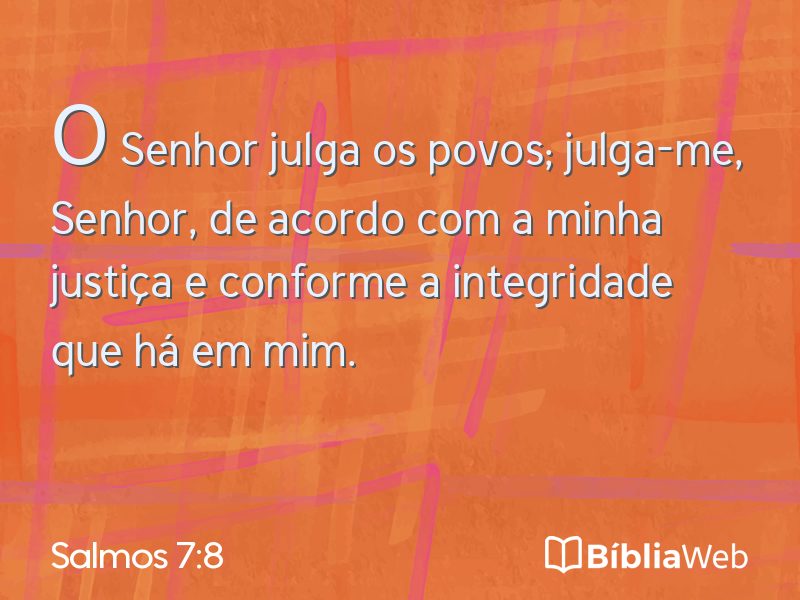 Salmos 7:8 em imagem para compartilhar