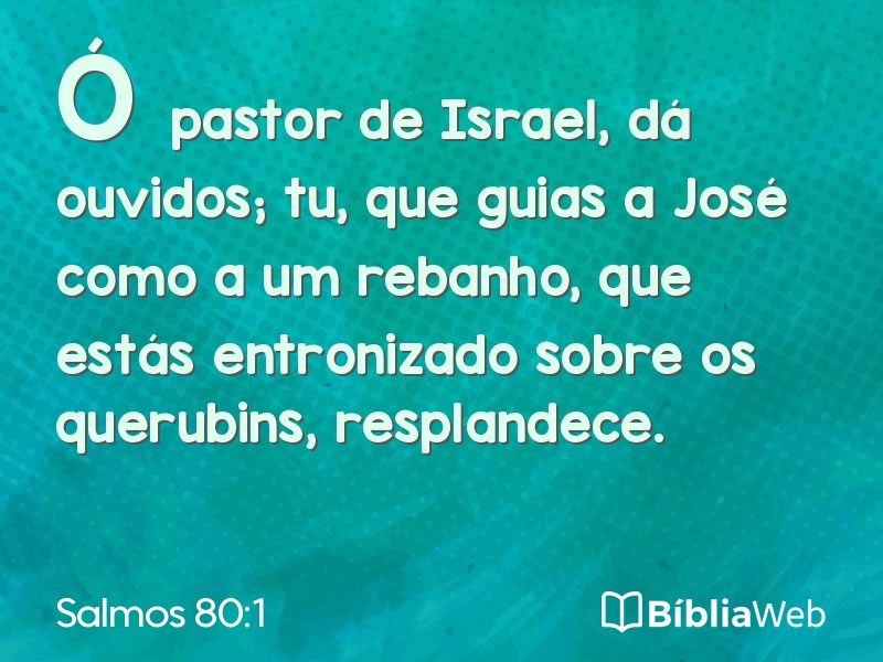 Salmos 80:1 em imagem para compartilhar