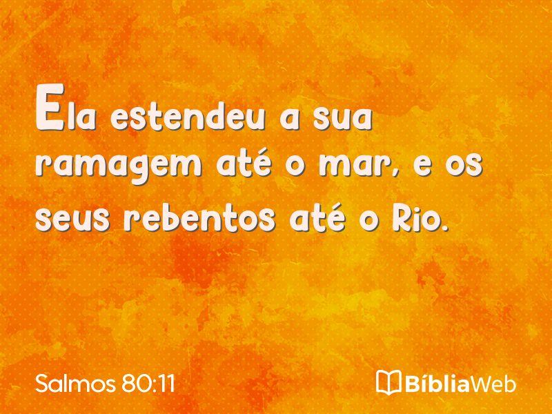 Salmos 80:11 em imagem para compartilhar