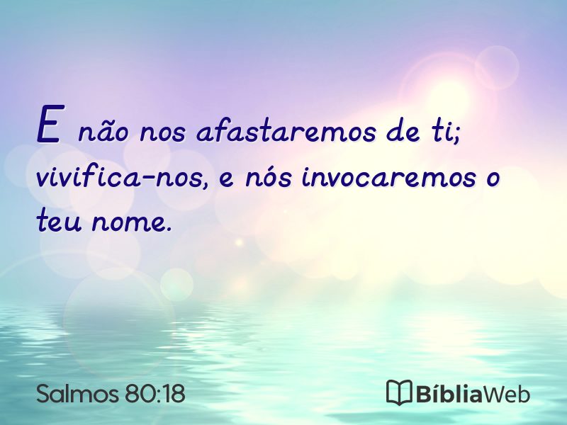 Salmos 80:18 em imagem para compartilhar
