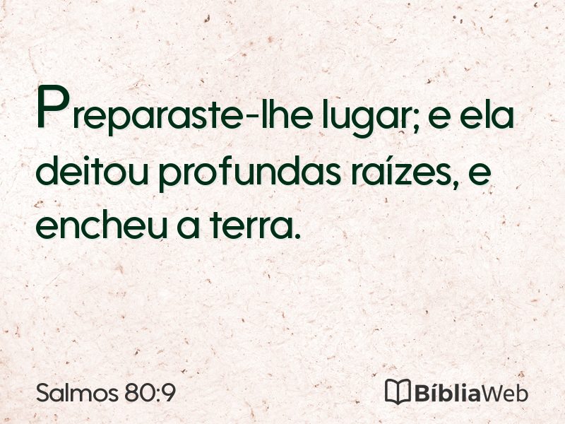 Salmos 80:9 em imagem para compartilhar