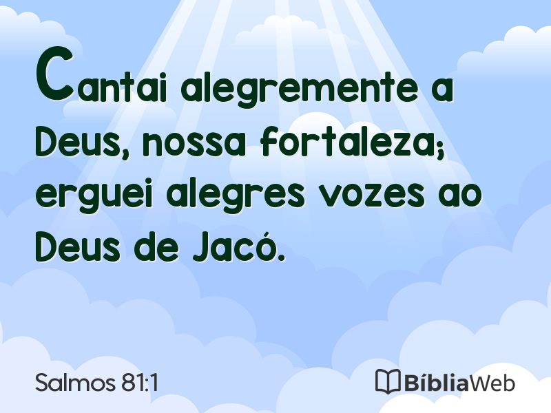Salmos 81:1 em imagem para compartilhar