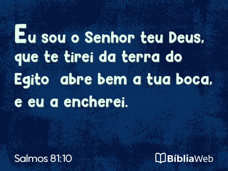 Salmos 81:10 em imagem para compartilhar
