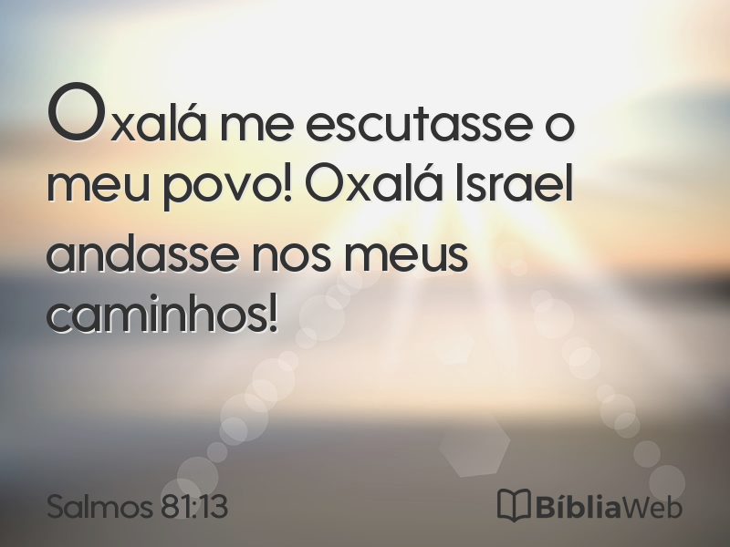 Salmos 81:13 em imagem para compartilhar