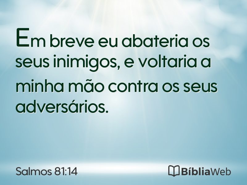 Salmos 81:14 em imagem para compartilhar
