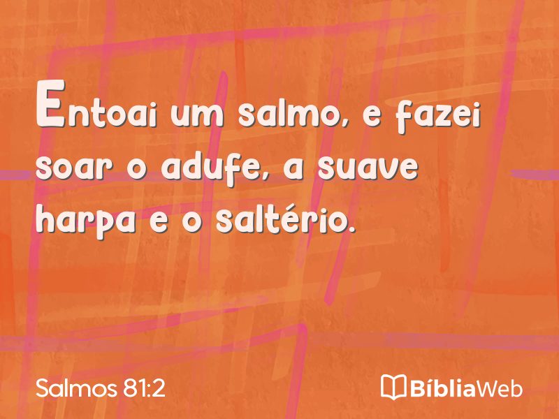 Salmos 81:2 em imagem para compartilhar