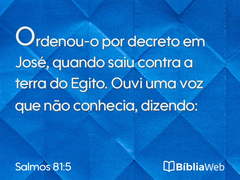 Salmos 81:5 em imagem para compartilhar