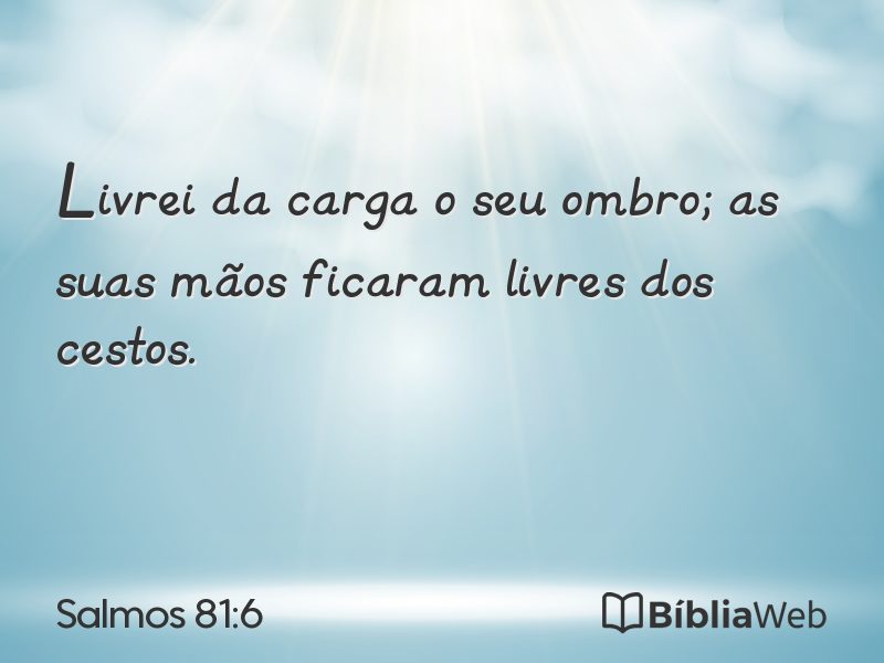 Salmos 81:6 em imagem para compartilhar