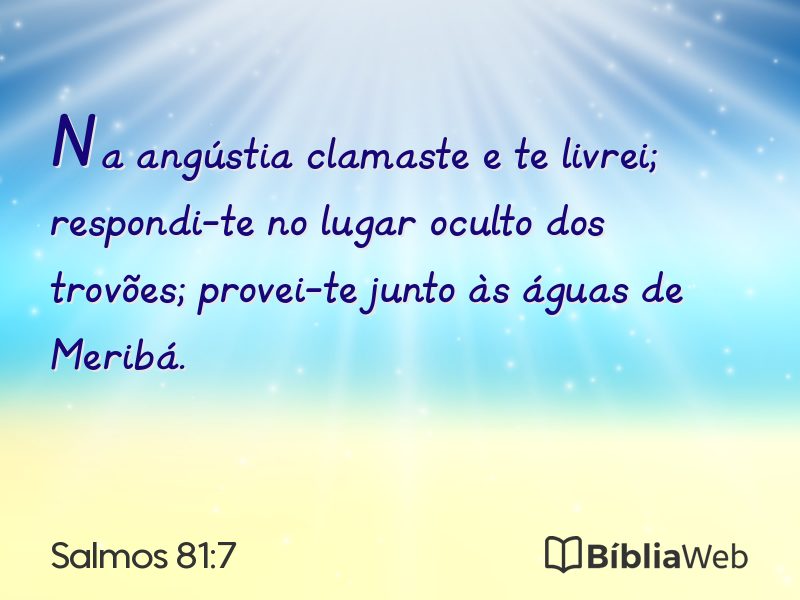 Salmos 81:7 em imagem para compartilhar