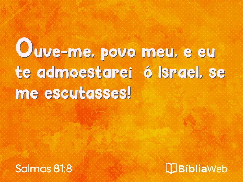 Salmos 81:8 em imagem para compartilhar