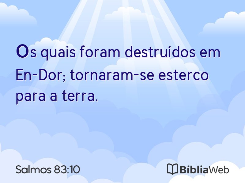 Salmos 83:10 em imagem para compartilhar