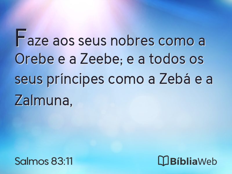 Salmos 83:11 em imagem para compartilhar