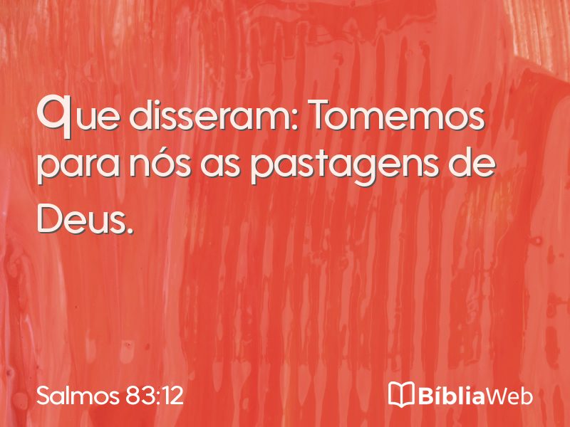Salmos 83:12 em imagem para compartilhar