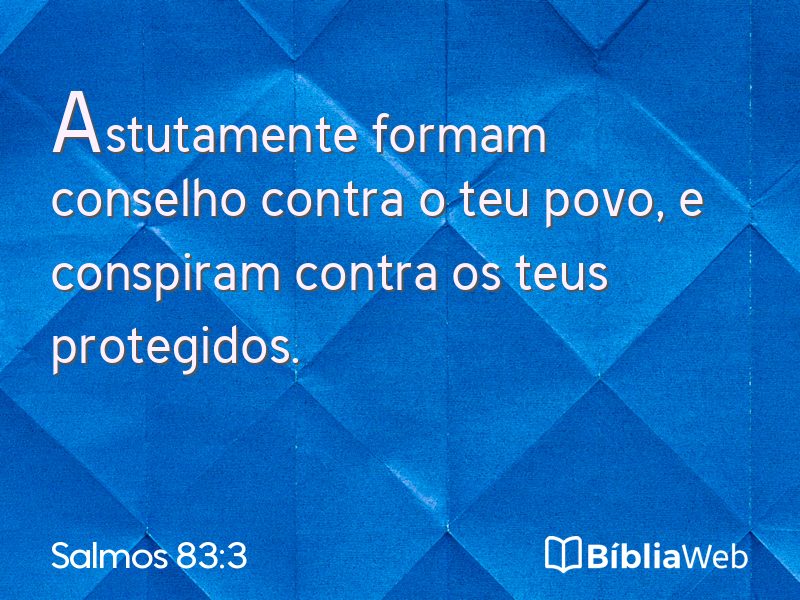 Salmos 83:3 em imagem para compartilhar