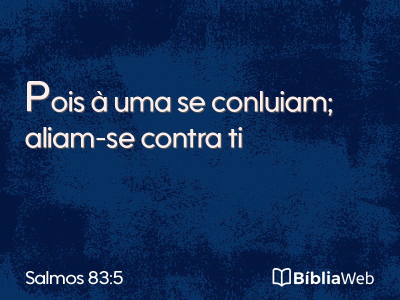 Salmos 83:5 em imagem para compartilhar