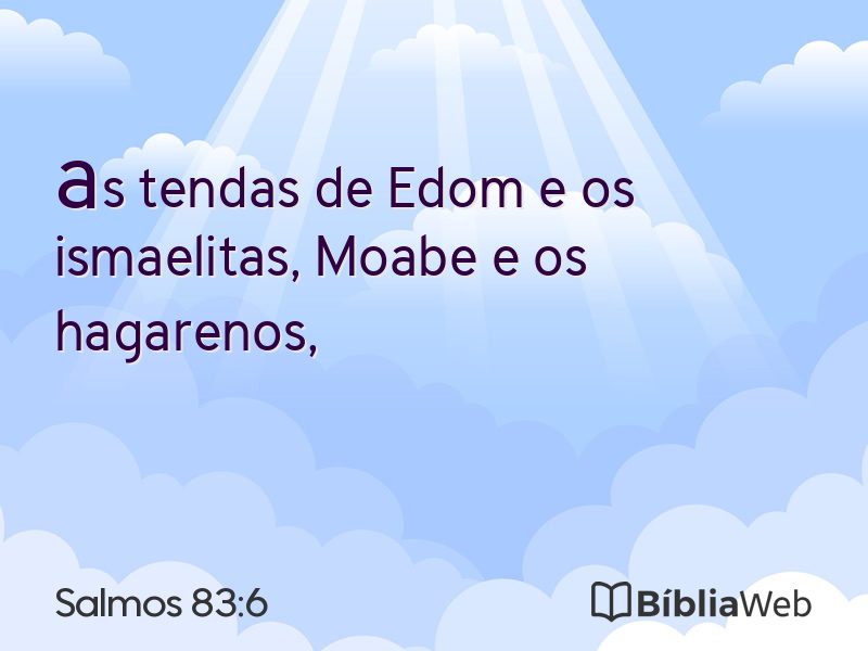 Salmos 83:6 em imagem para compartilhar