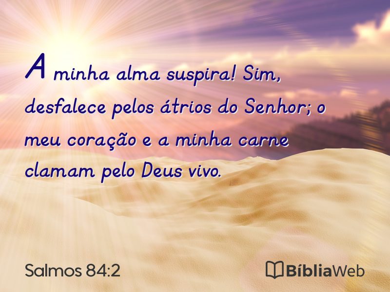 Salmos 84:2 em imagem para compartilhar