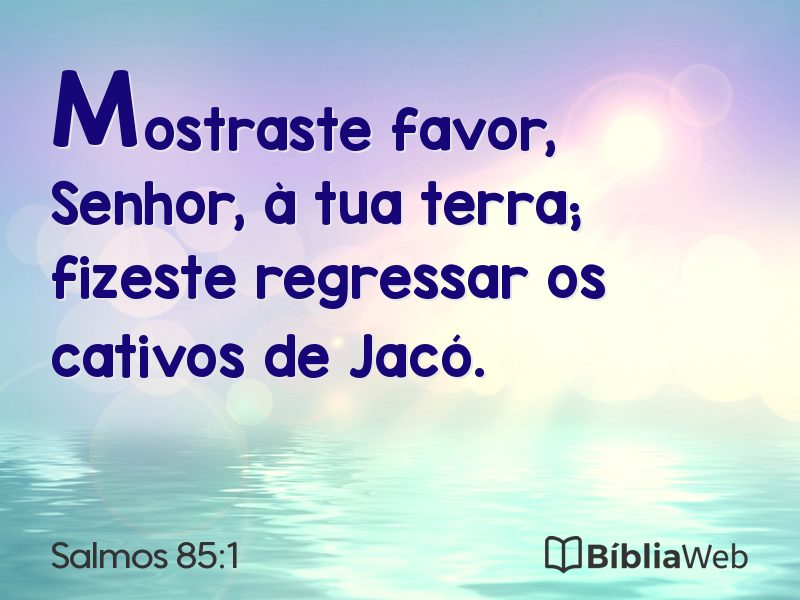 Salmos 85:1 em imagem para compartilhar