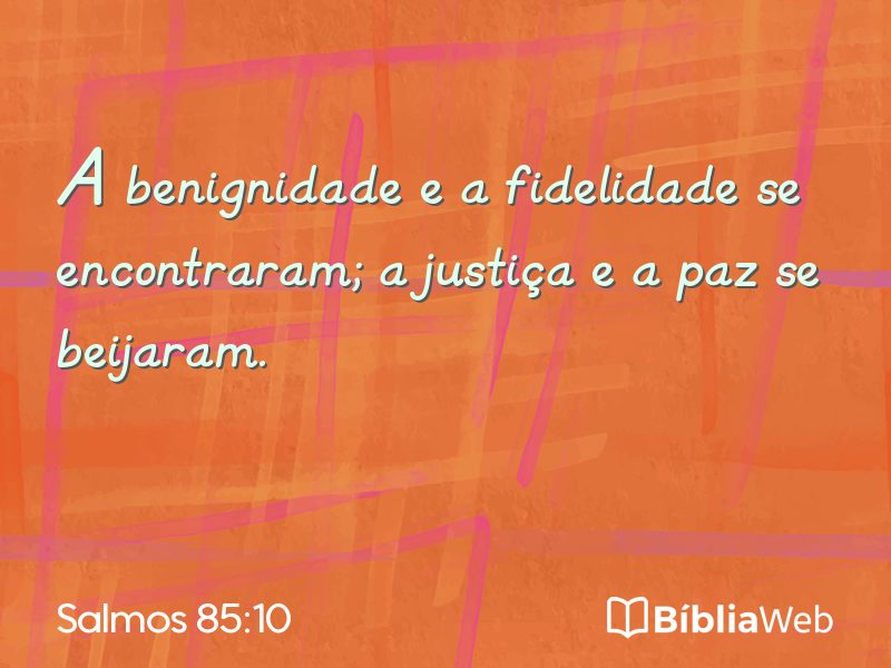 Salmos 85:10 em imagem para compartilhar