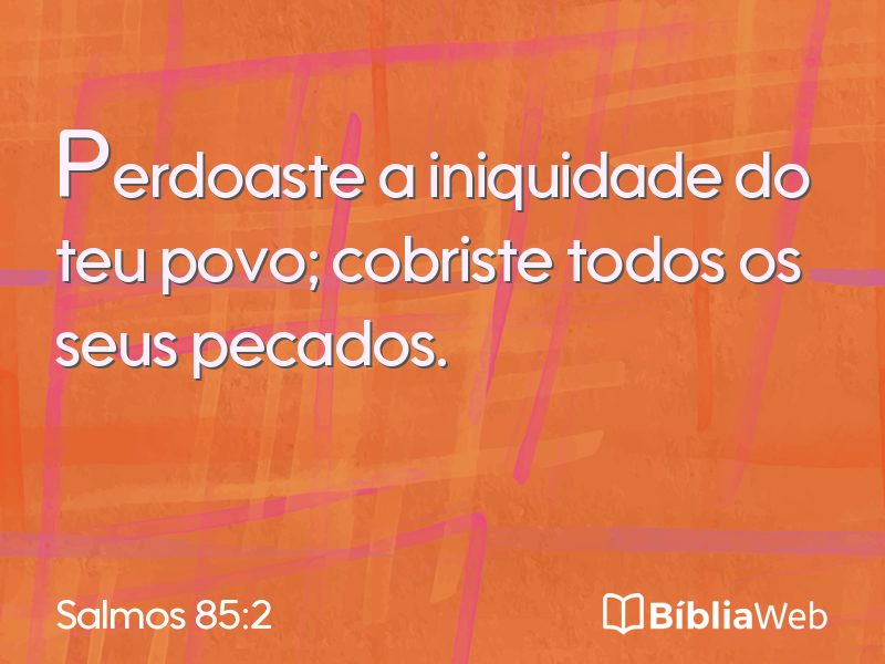 Salmos 85:2 em imagem para compartilhar