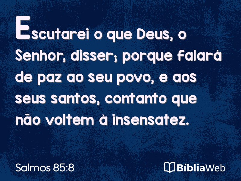 Salmos 85:8 em imagem para compartilhar